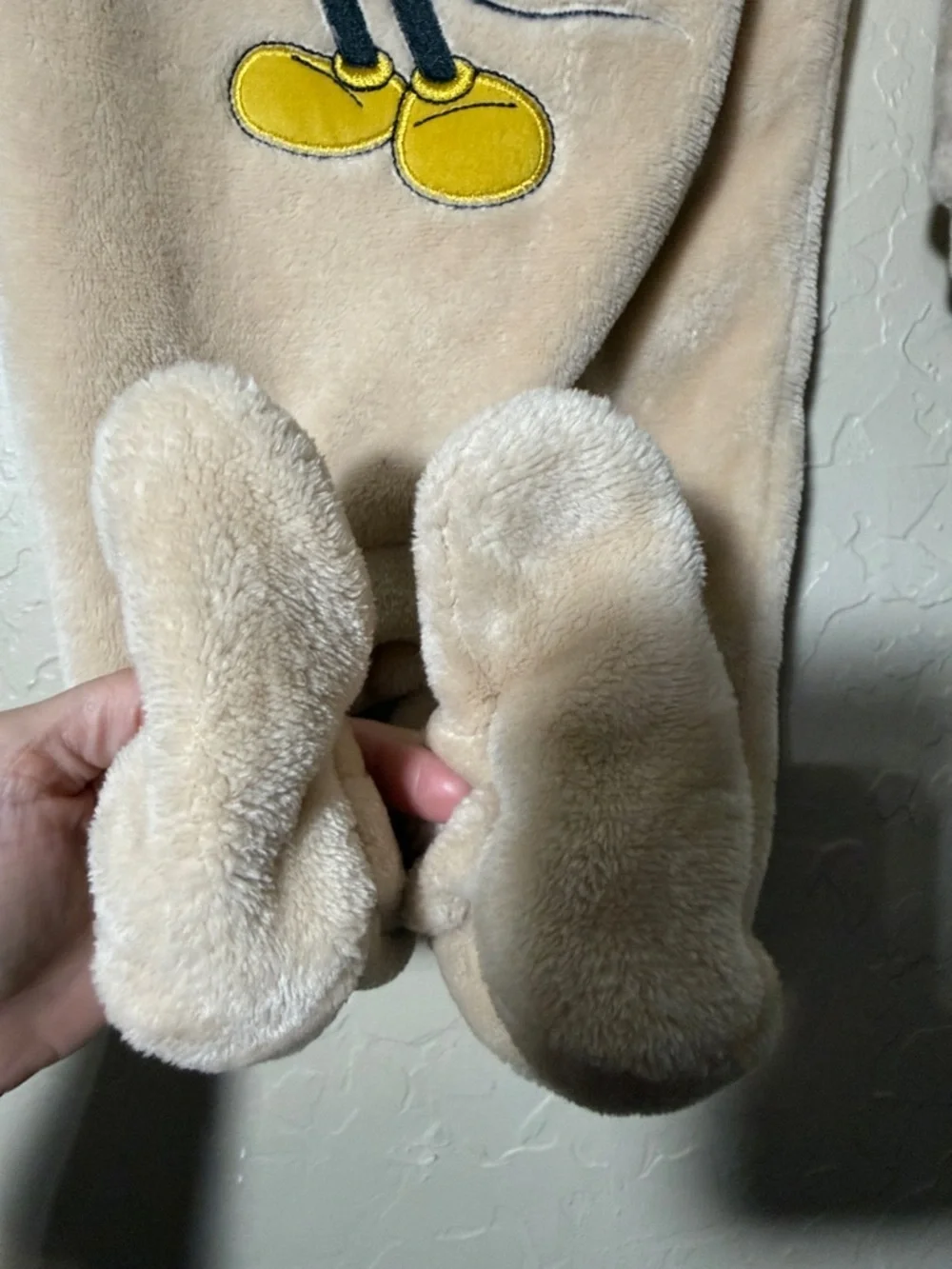 Disney Mickey Mouse fleece one piece footie sleep and play outfit